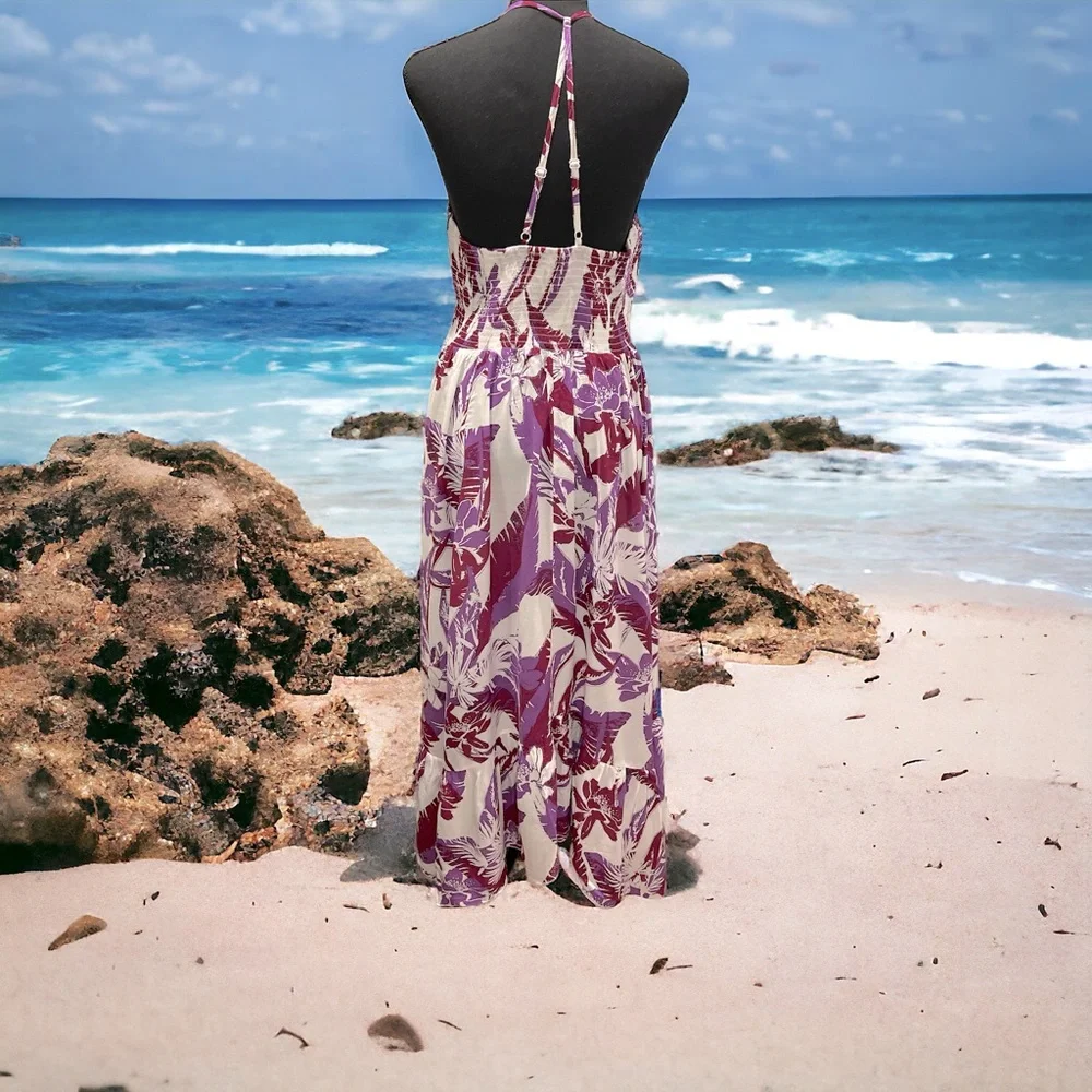 Free People Asymmetric Floral‎ Maxi Dress NWOT Size XL
